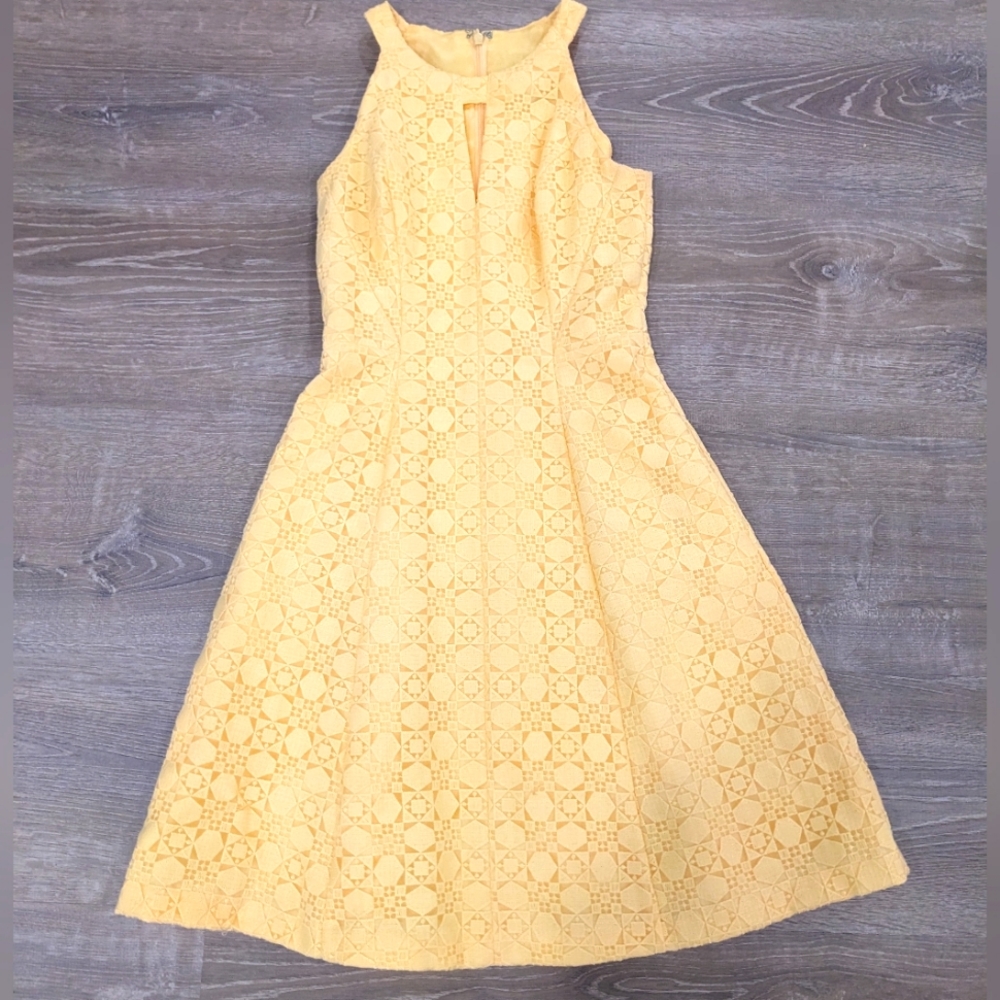 🌼🌻WHITE HOUSE BLACK MARKET YELLOW DRESS SIZE 00 LIKE NEW